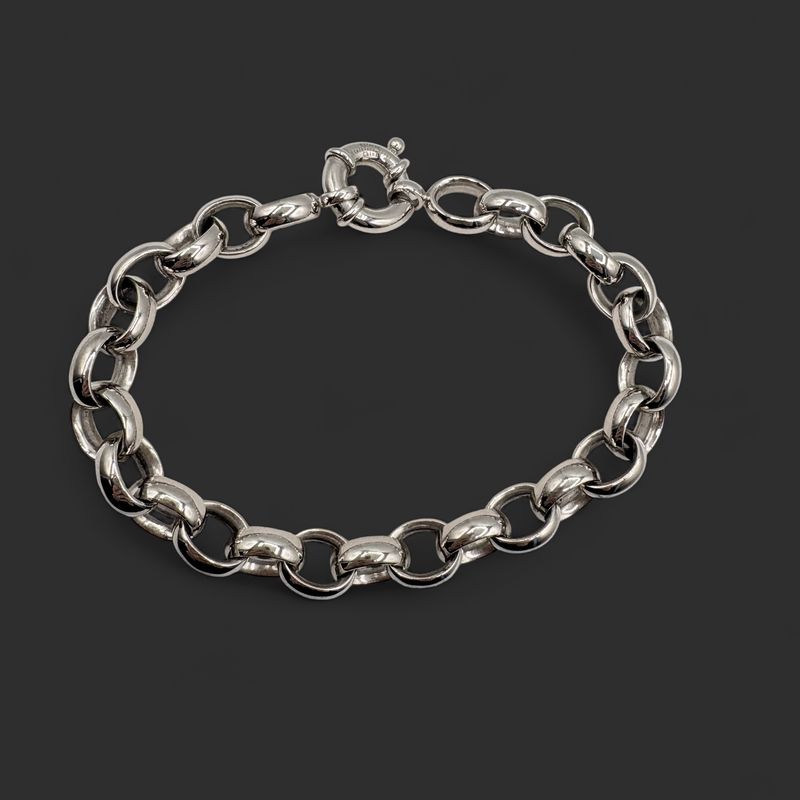 STAINLESS ROLO LINK BRACELET 9.5"