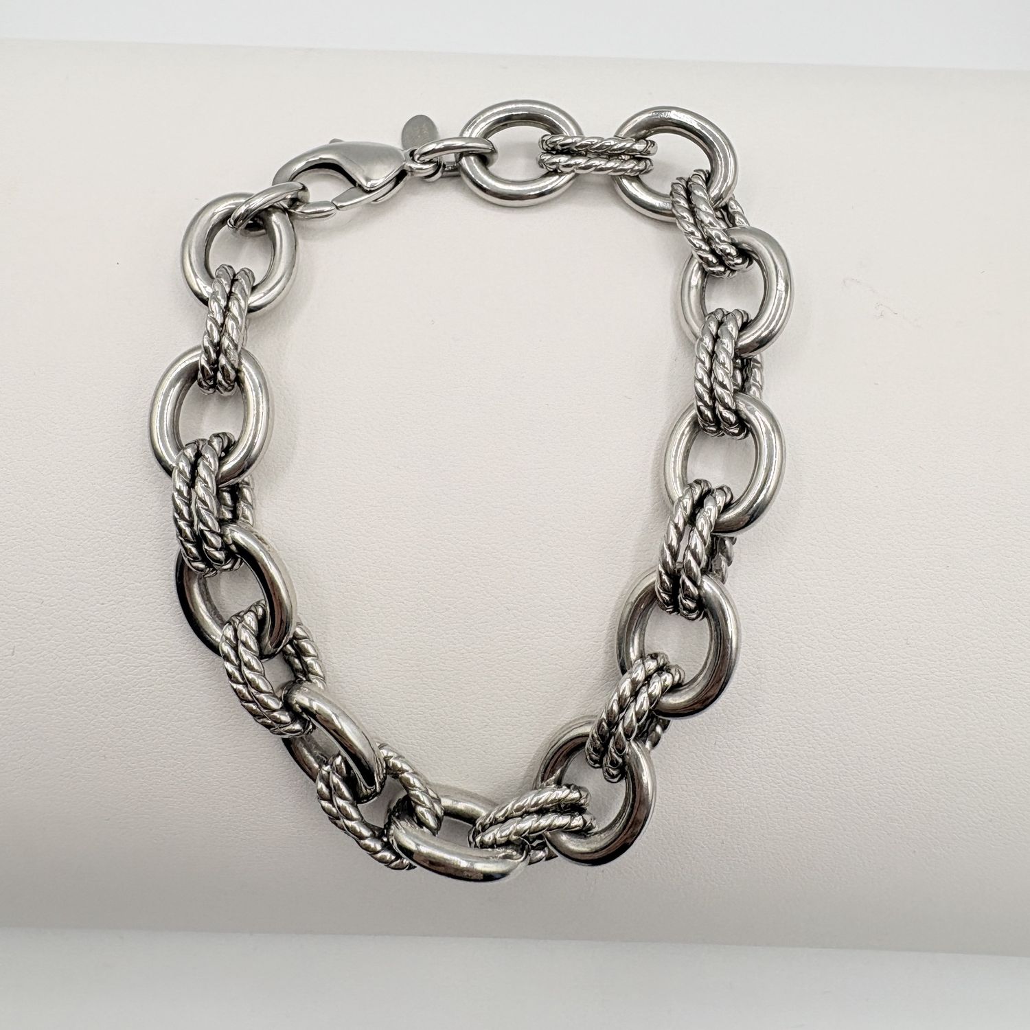 STAINLESS DOUBLE LINK BRACELET 9"