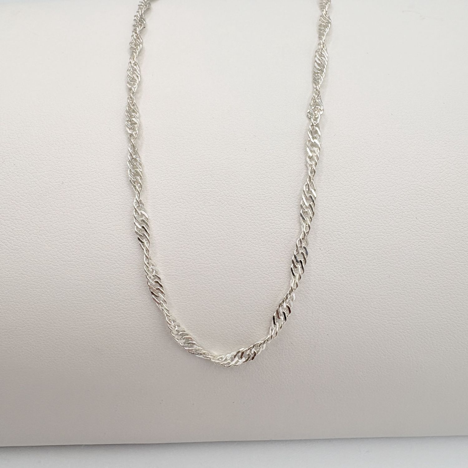 STERLING TWISTED SINGAPORE CHAIN 24"