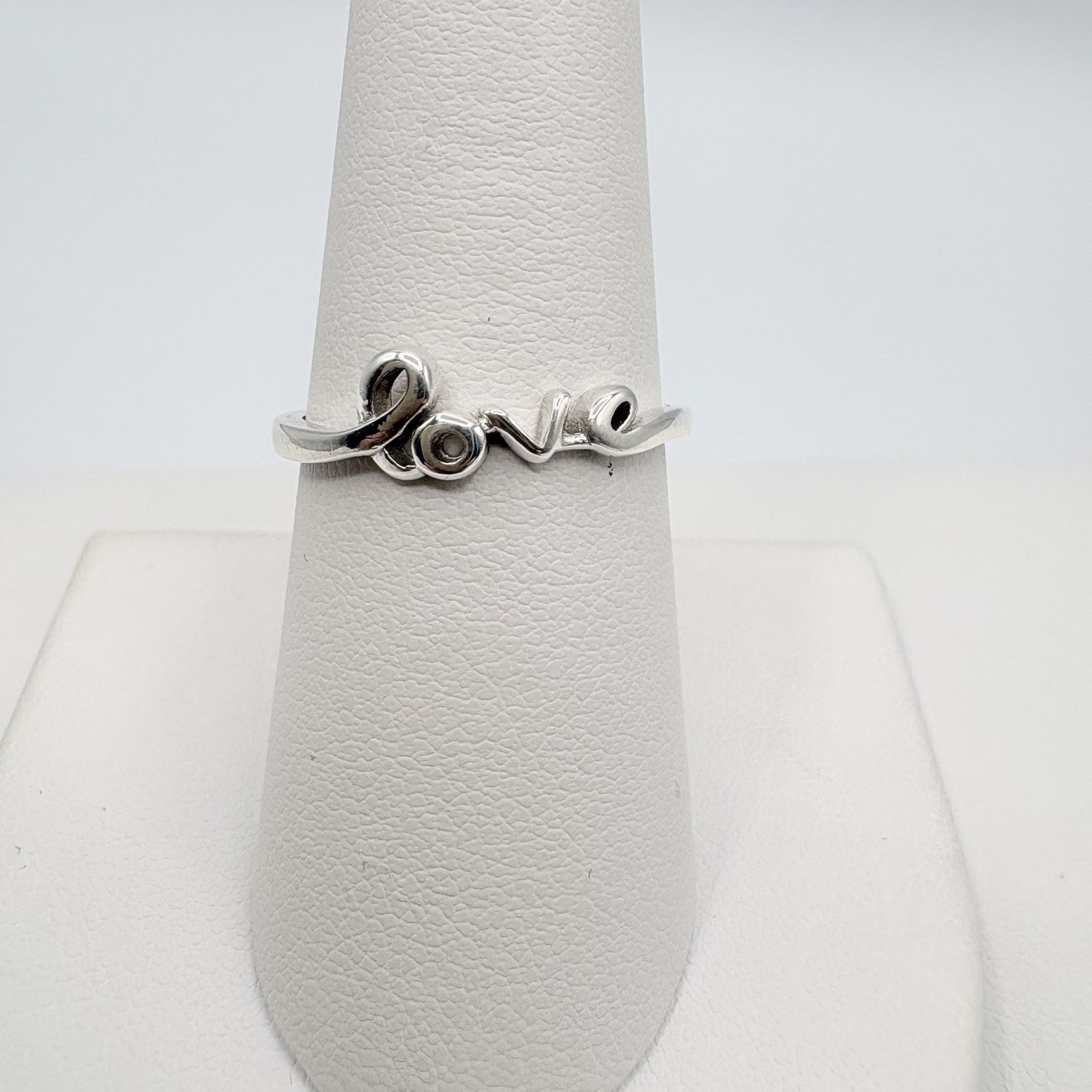 STERLING "LOVE" RING SIZE 8