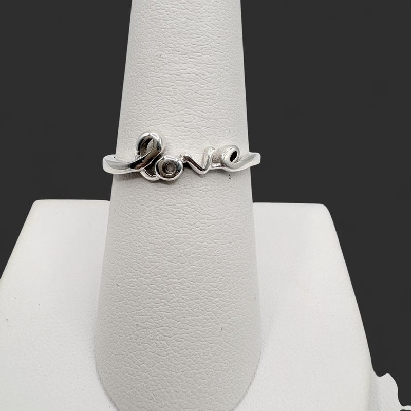 STERLING "LOVE" RING SIZE 8