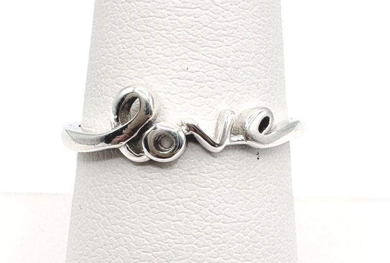 STERLING "LOVE" RING SIZE 8