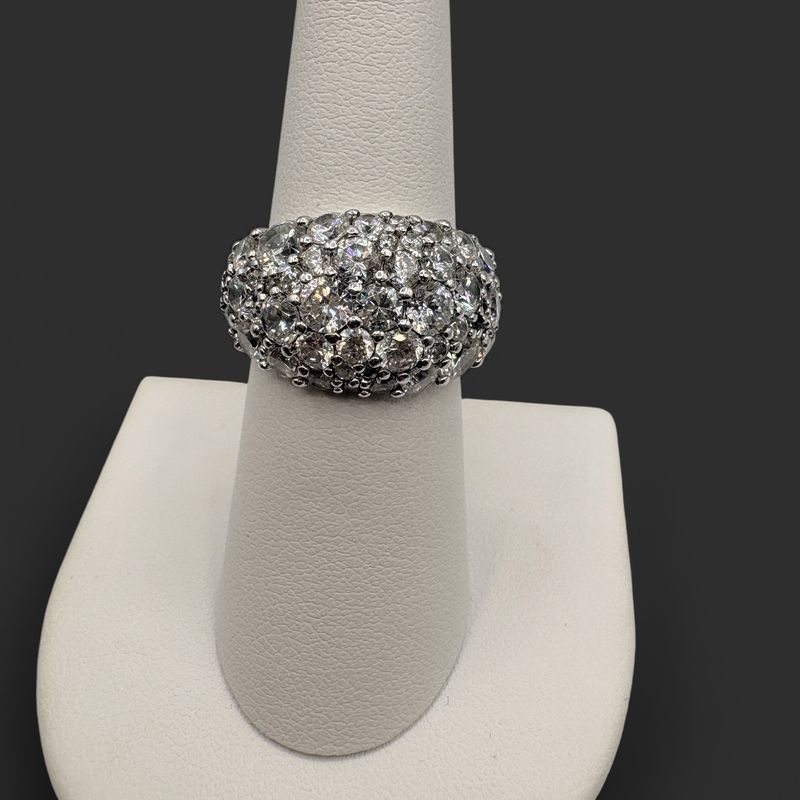 STERLING CZ DOME RING SIZE 7