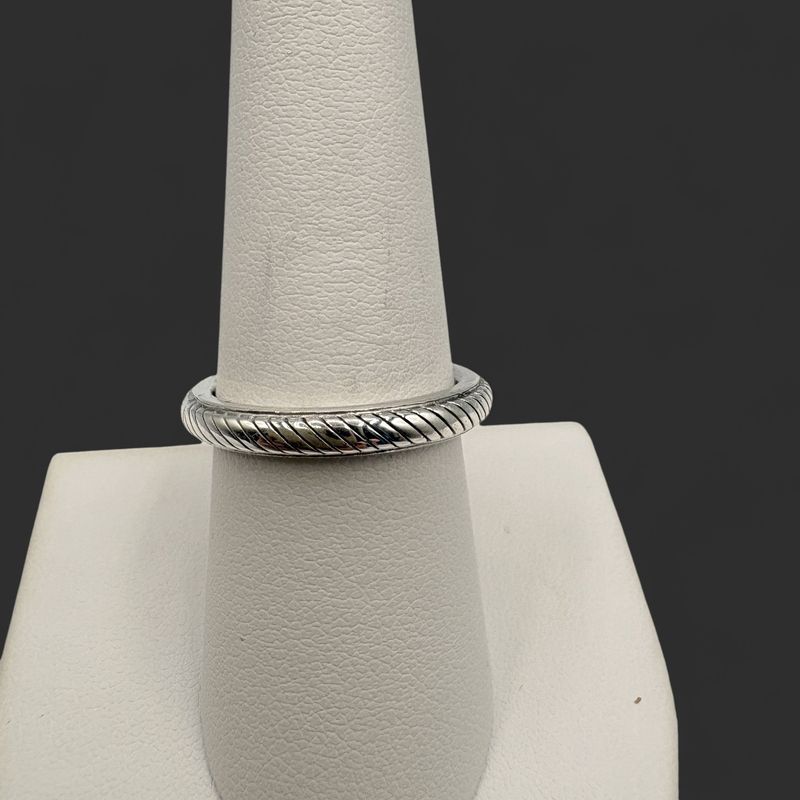 STERLING ROPE DESIGN BAND BY JUDITH RIPKA SIZE 8