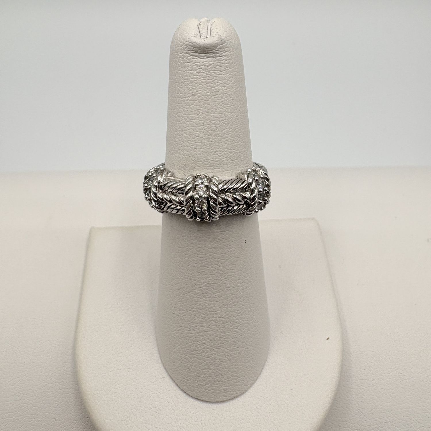 STERLING CZ BAND BY JUDITH RIPKA SIZE 6