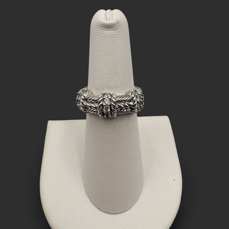 STERLING CZ BAND BY JUDITH RIPKA SIZE 6