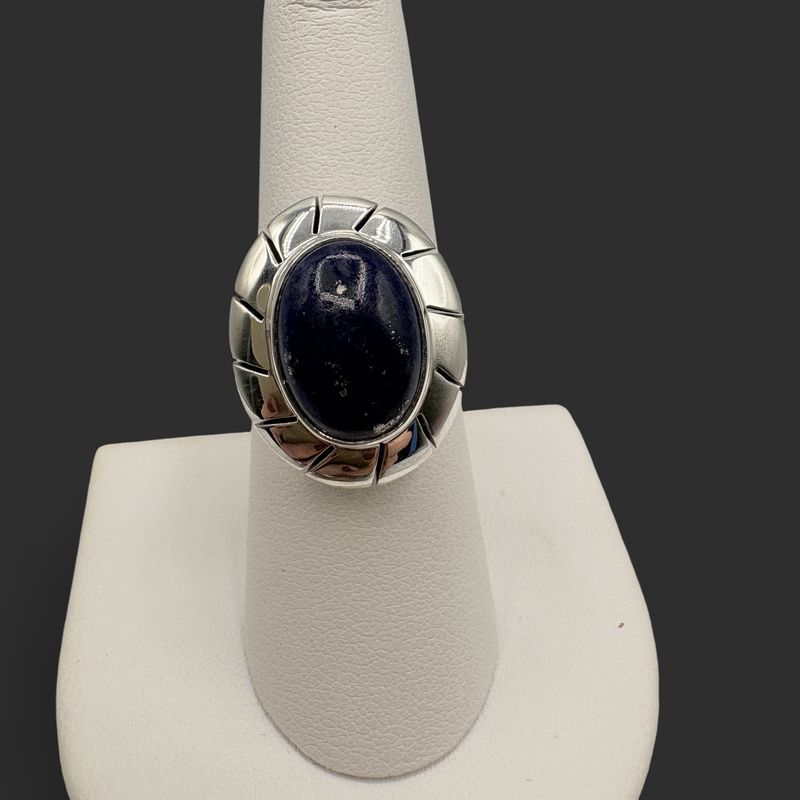 STERLING LAPIS LAZULI RING SIZE 8