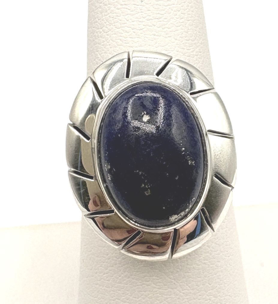 STERLING LAPIS LAZULI RING SIZE 8