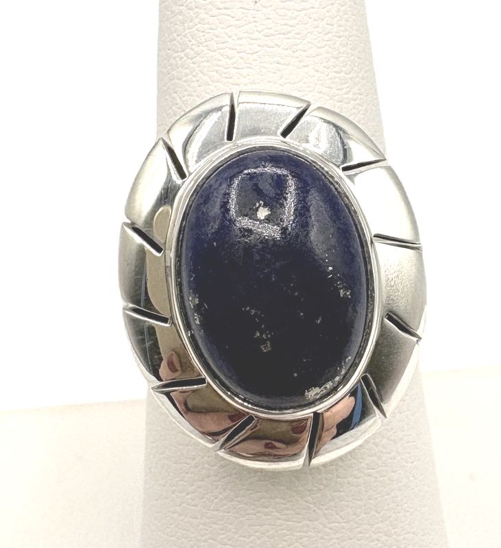 STERLING LAPIS LAZULI RING SIZE 8