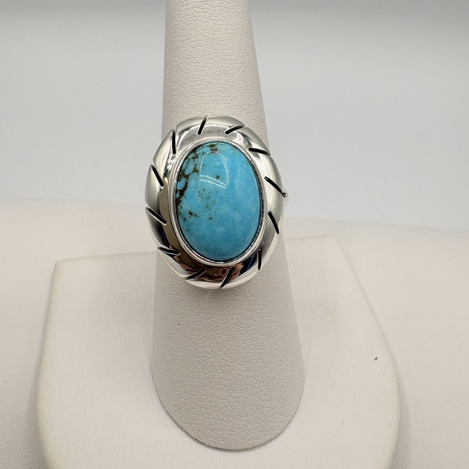 STERLING TURQUOISE RING SIZE 8
