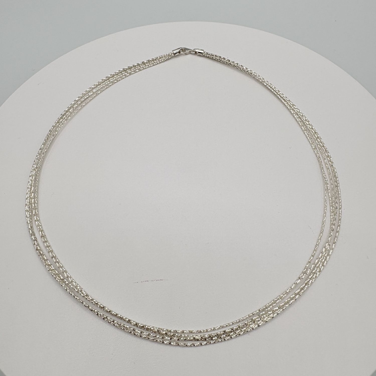 STERLING MUTLI STRAND NECKLACE 18"