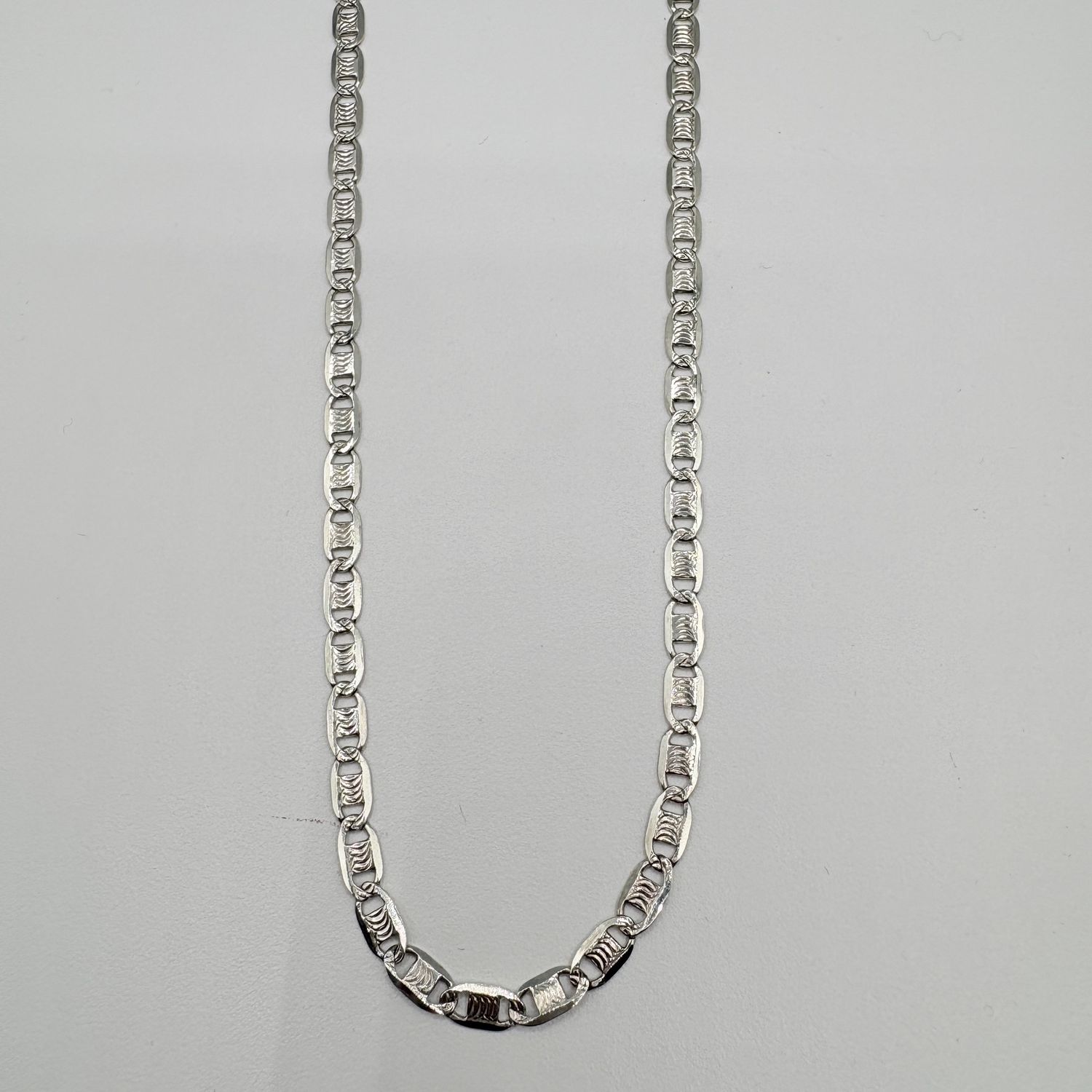 STERLING DIAMOND CUT MARINER CHAIN 26"