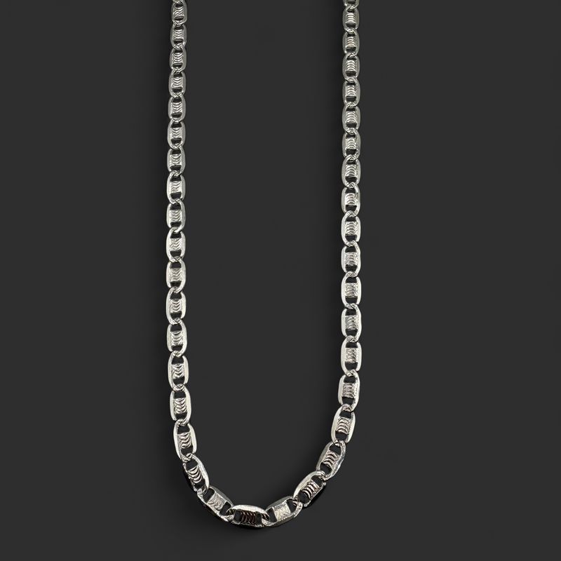 STERLING DIAMOND CUT MARINER CHAIN 26"