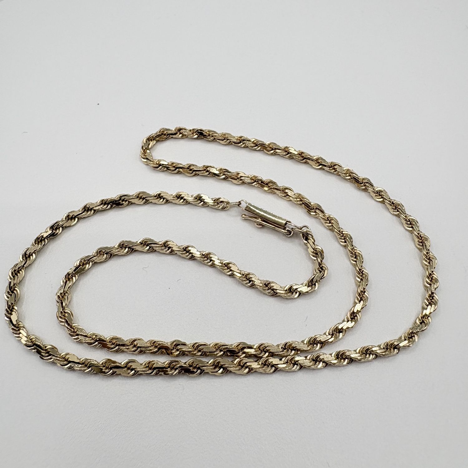 10K 2MM YELLOW GOLD ROPE 18" CHAIN