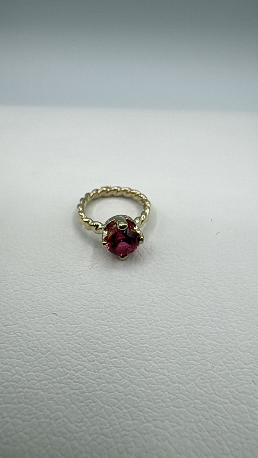 14K JULY BIRTHSTONE RING CHARM