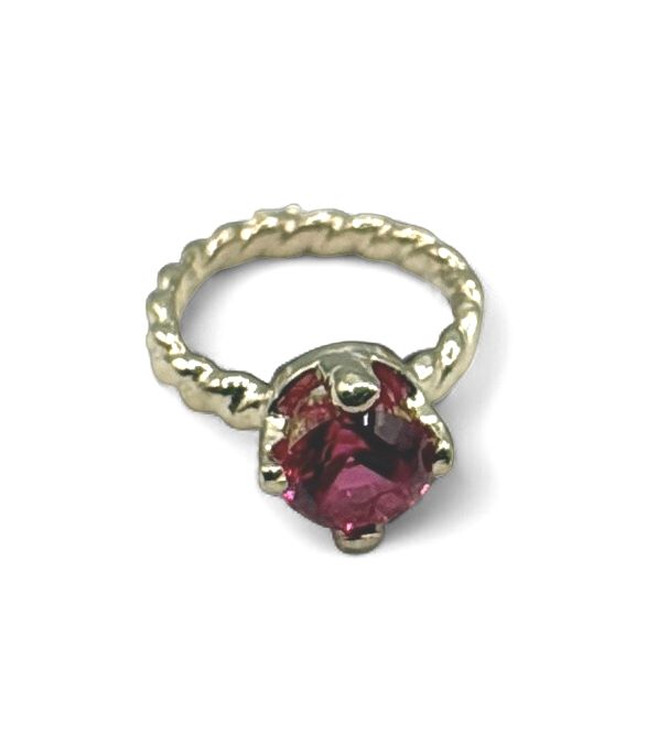 14K JULY BIRTHSTONE RING CHARM