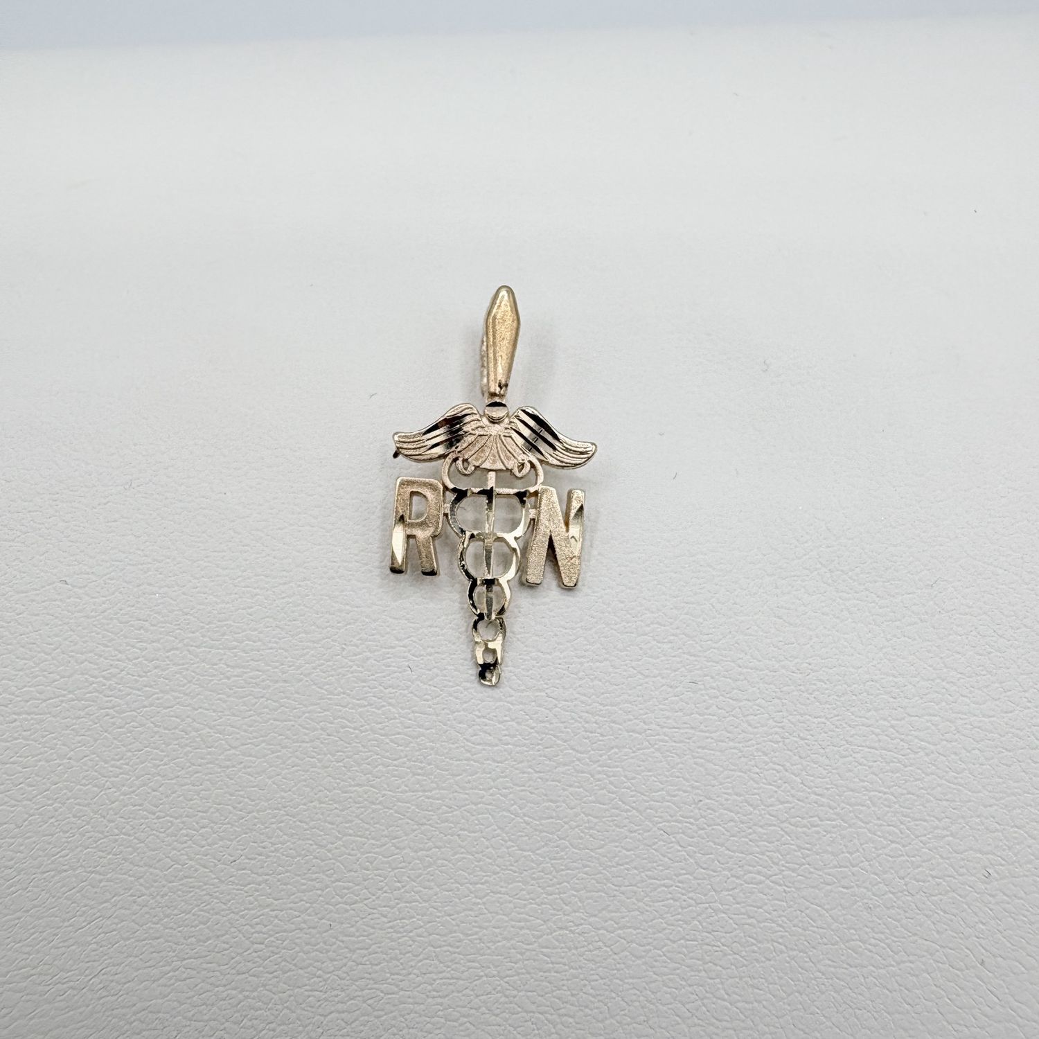 14K "RN" NURSES PENDANT WITH LARGE BAIL