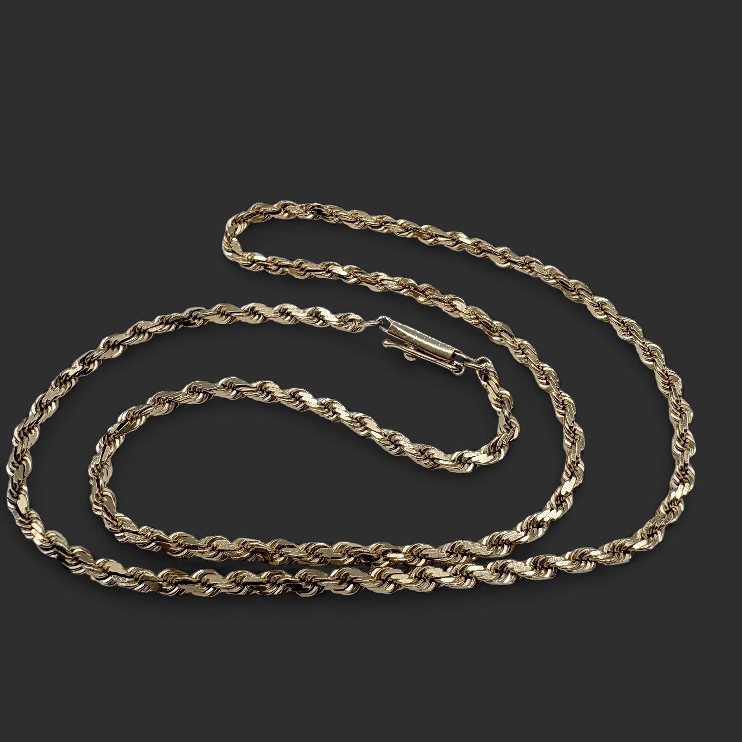 14K YELLOW GOLD ROPE CHAIN 2.25MM 20"