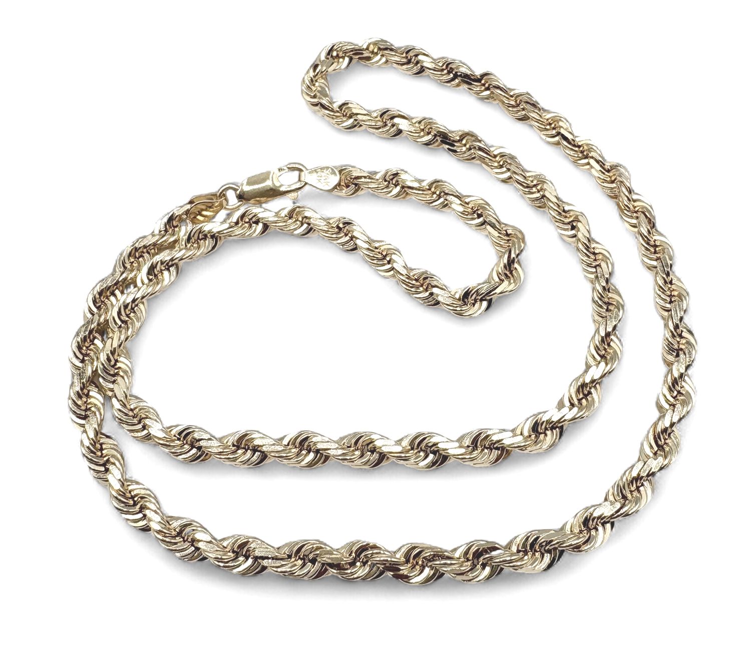 14K YELLOW GOLD ROPE CHAIN 4.7MM 20"
