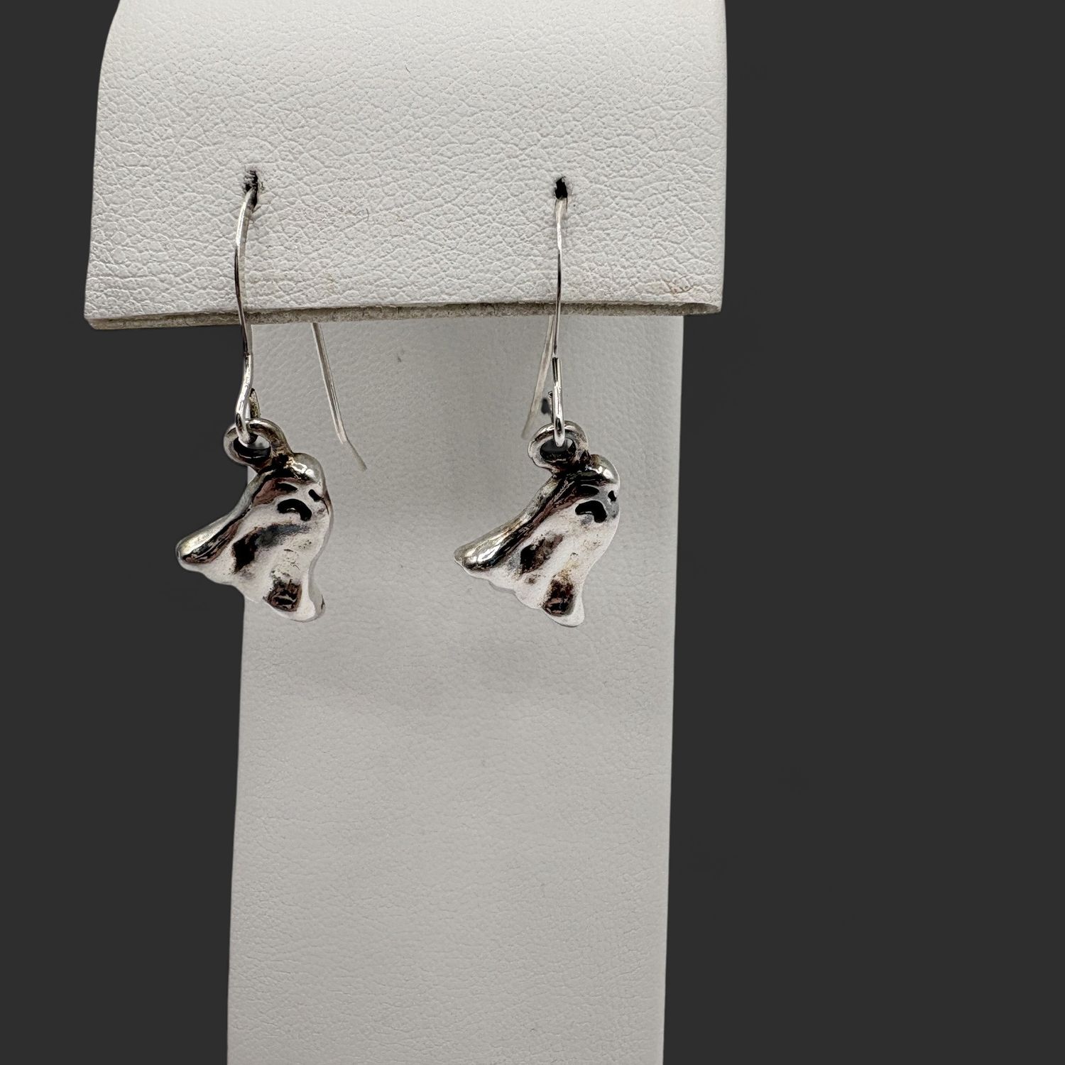 STERLING GHOST WIRE DANGLE EARRING