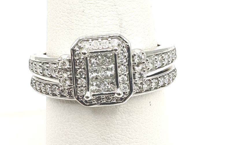 10KW APPROZ 1CTW BRIDAL ENGAGEMENT SET SIZE 7.5