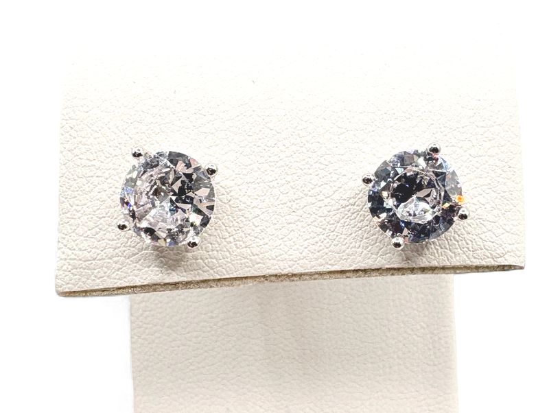 STERLING MOISSANITE STUD EARRING