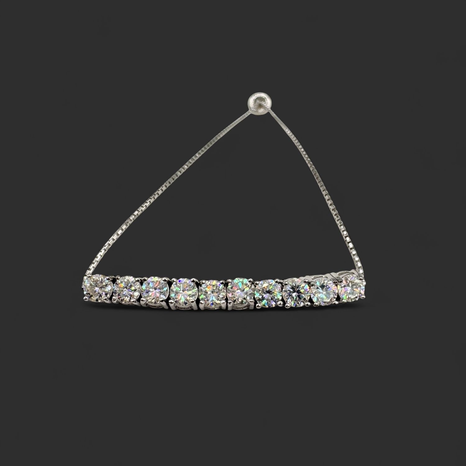 STERLING CZ BOLO BRACELET