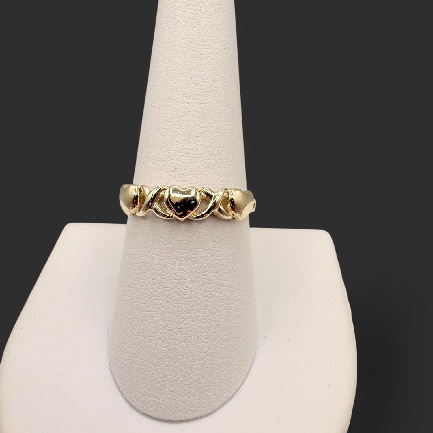 10K YELLOW GOLD HUGS &amp; KISSES RING SIZE 8.75