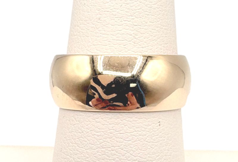 14K YELLOW GOLD WIDE BAND RING SIZE 7.5