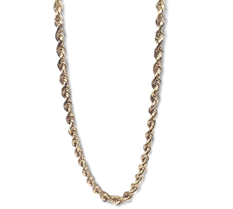 14K YELLOW GOLD ROPE CHAIN 2MM 18"