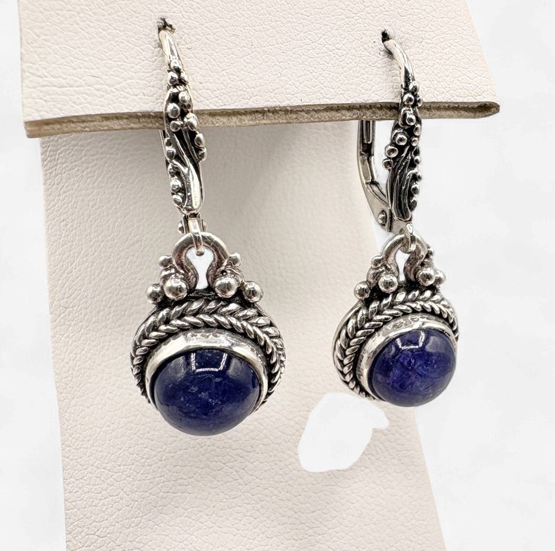 STERLING KYNITE BALI DESIGN DANGLE EARRING