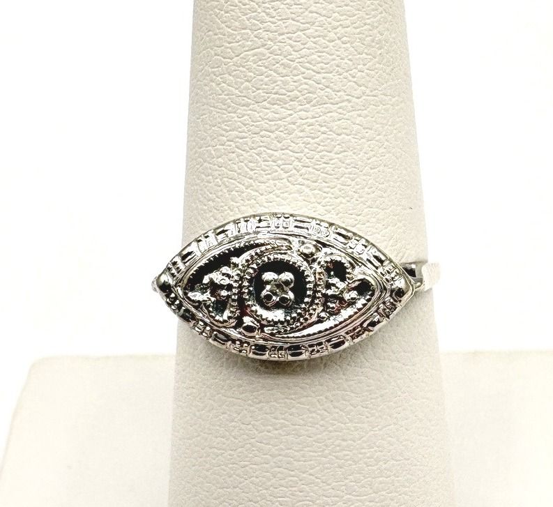 14KW DIAMOND PRINCESS RING SIZE 7