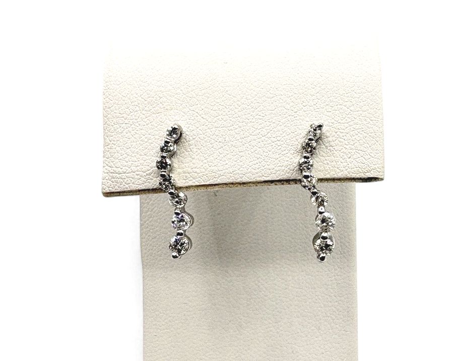14KW APPROX .6CTW DIAMOND JOURNEY EARRING