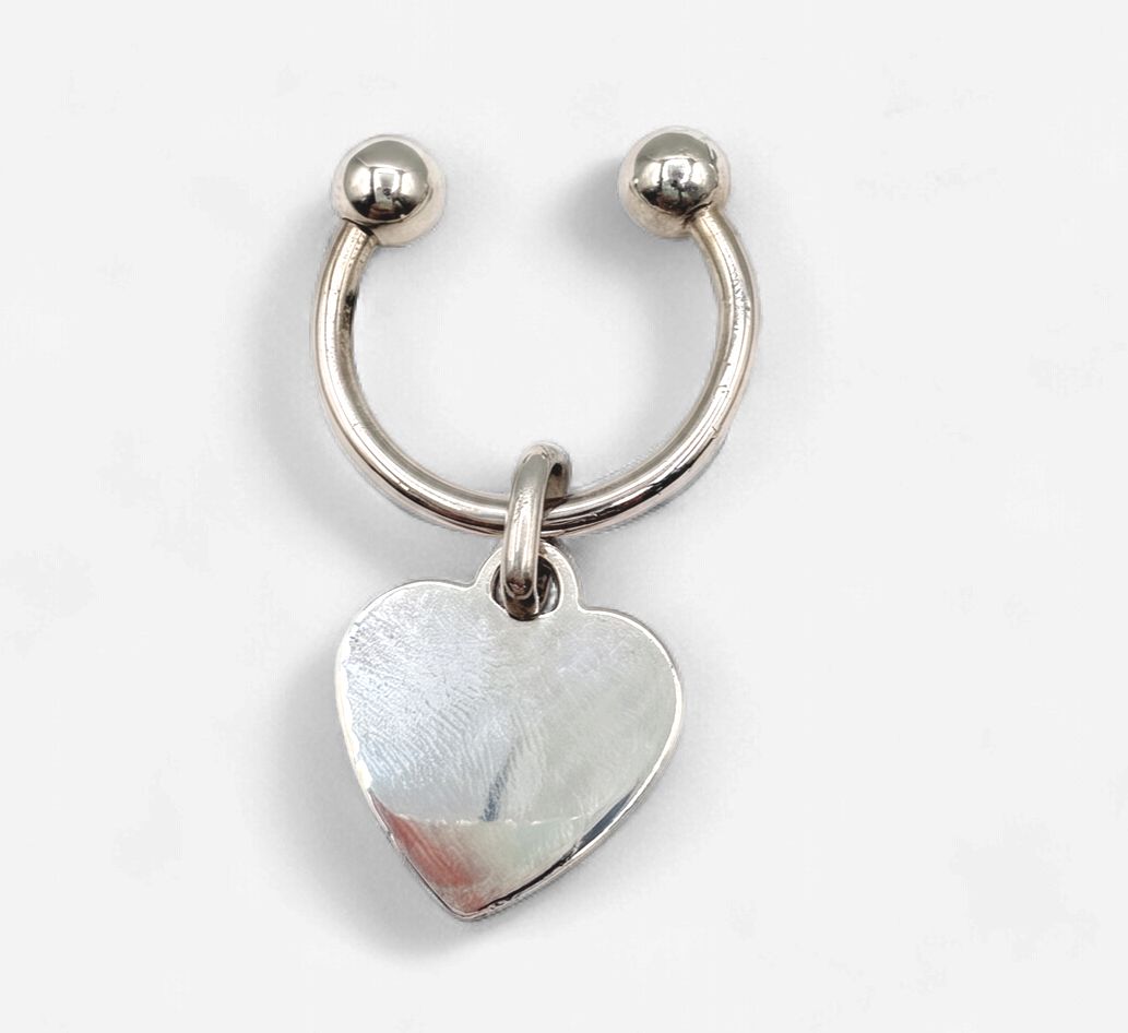 STERLING TIFFANY &amp; CO REPLICA HEART KEY CHAIN