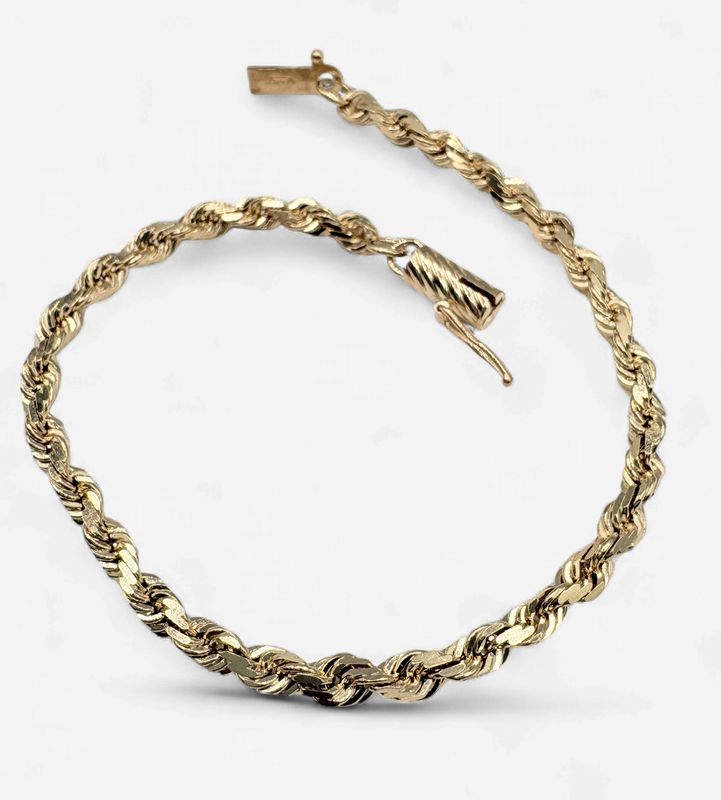 14KY 2.8MM ROPE BRACELET 7"