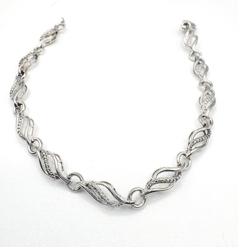 STERLING TWIST BRACELET 7"