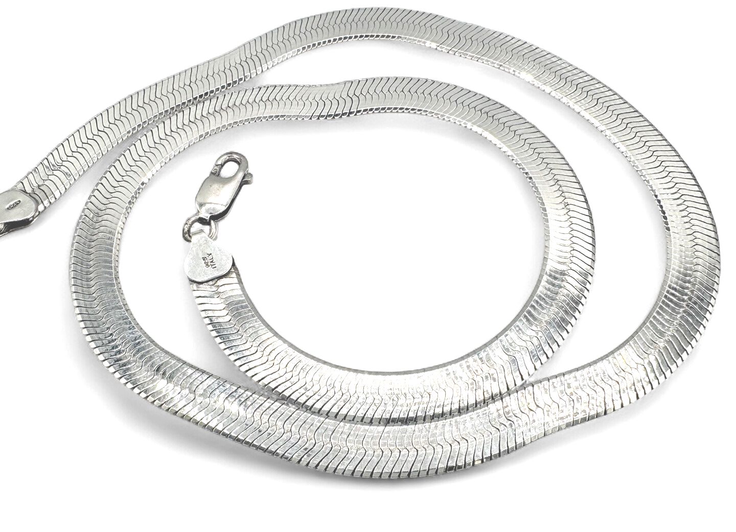 STERLING 7MM HERRINGBONE CHAIN 18"