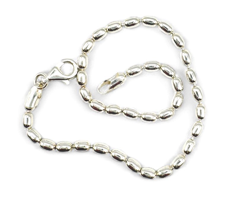 STERLING SEED BRACELET/ANKLET 9"