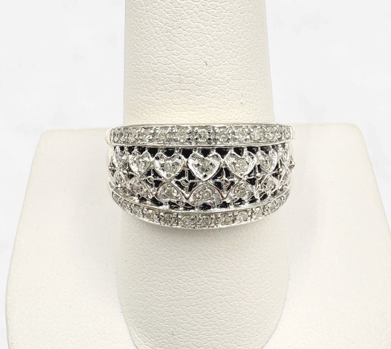 14KW DIAMOND BAND RING SIZE 10 11MM WIDE