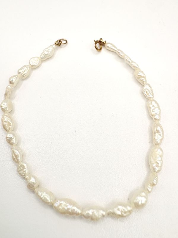 14KY FRESHWATER PEARL WITH GOLD CLASP 7"