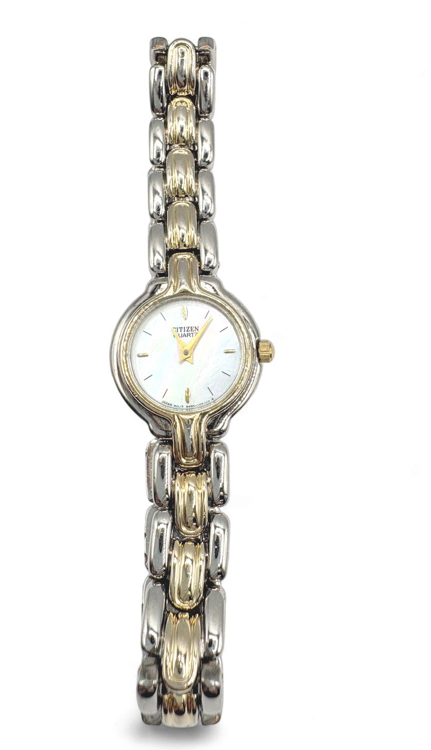 LADIES CITIZEN MOTHER OF PEARL TWO TONE WATCH