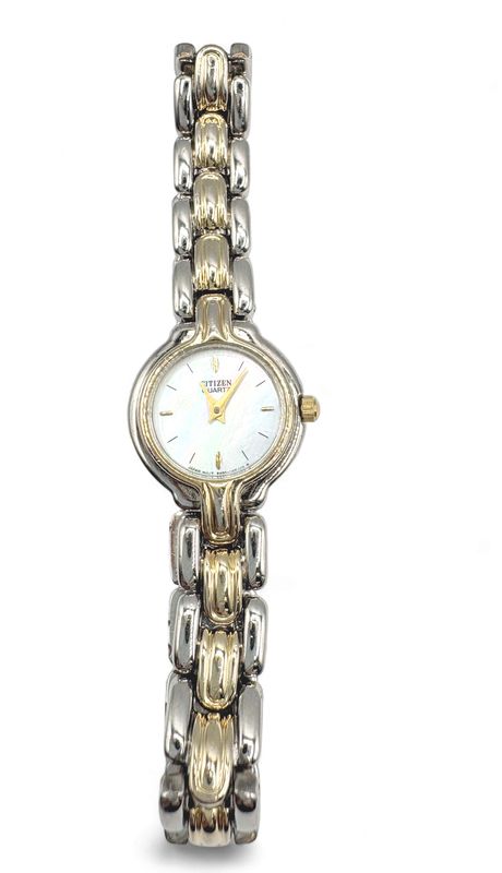 LADIES CITIZEN MOTHER OF PEARL TWO TONE WATCH