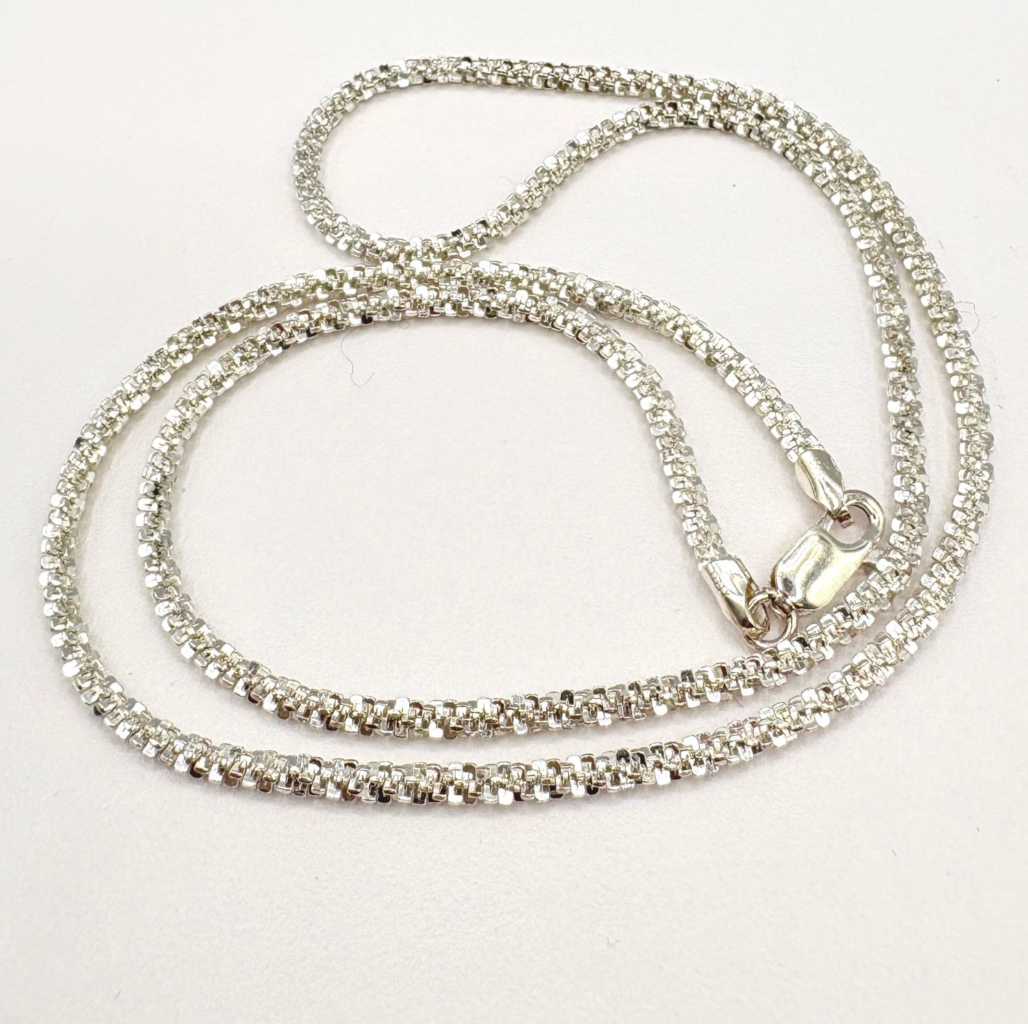 STERLING POPCORN CHAIN 20"