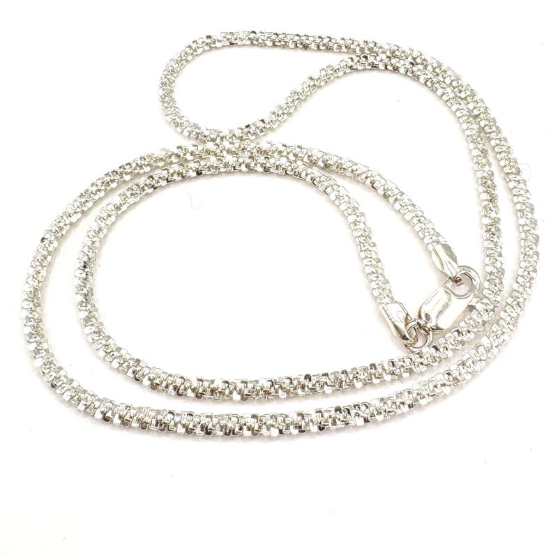 STERLING POPCORN CHAIN 20"