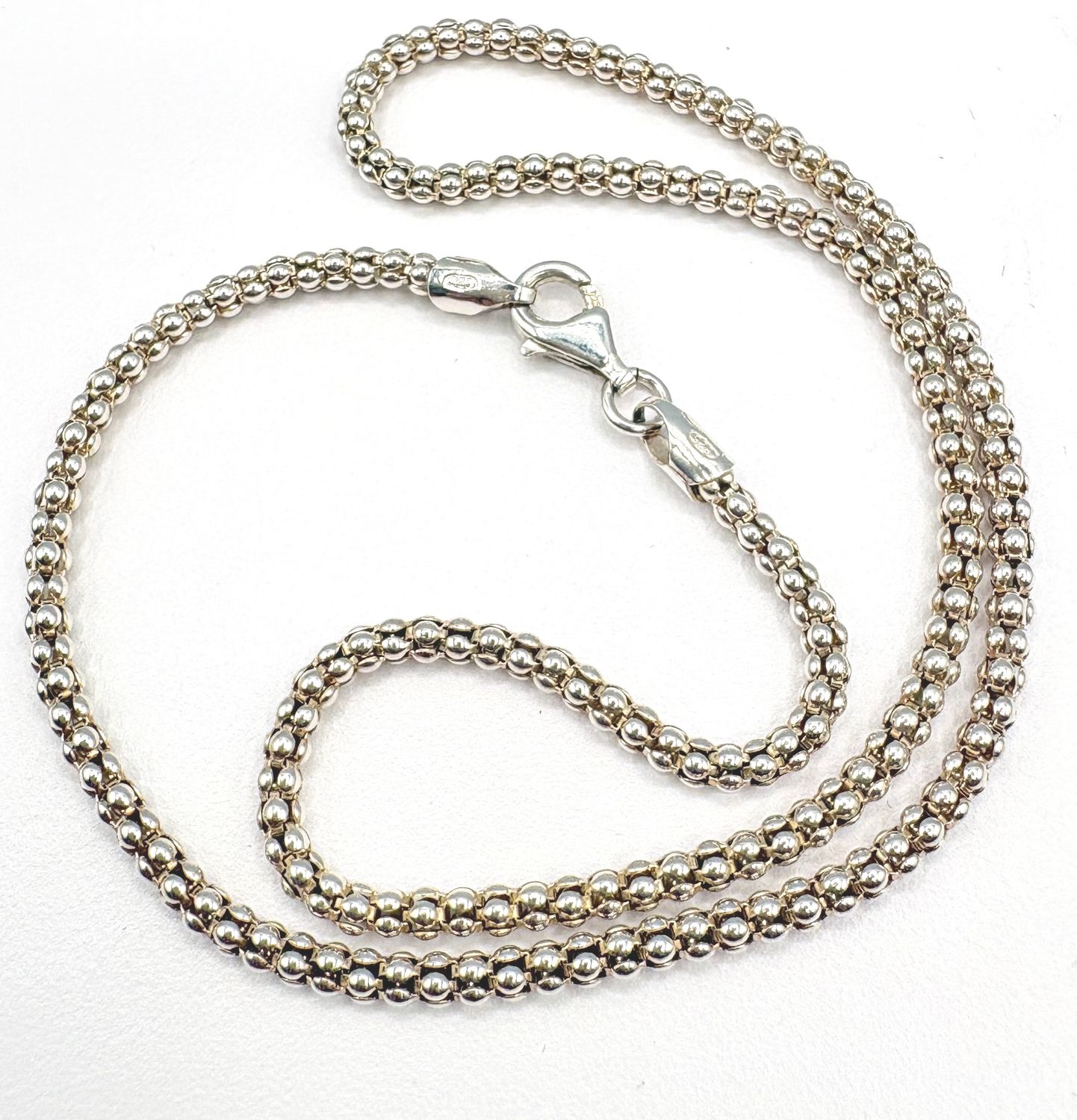 STERLING CAVIAR CHAIN 16"