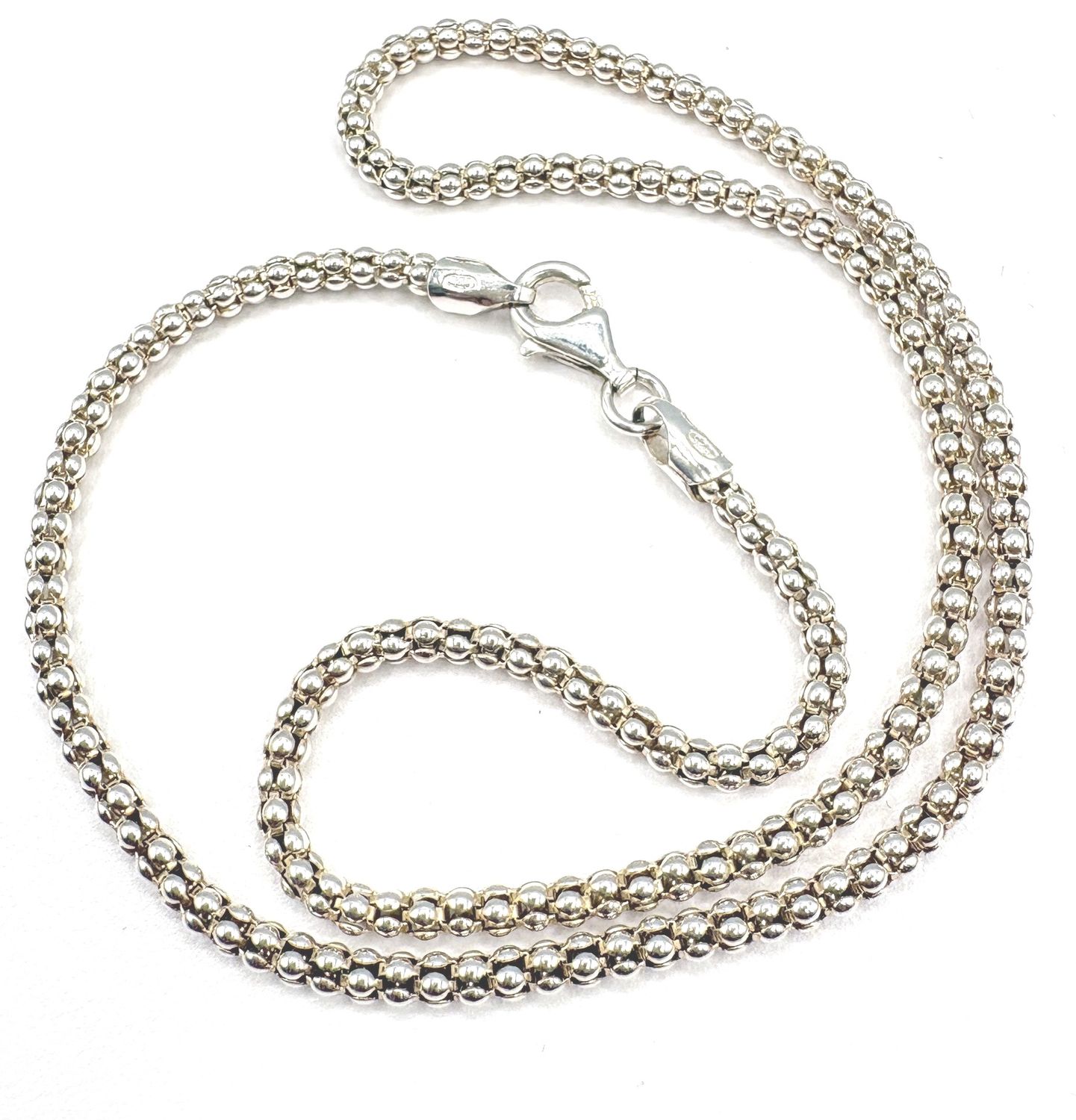 STERLING CAVIAR CHAIN 16"