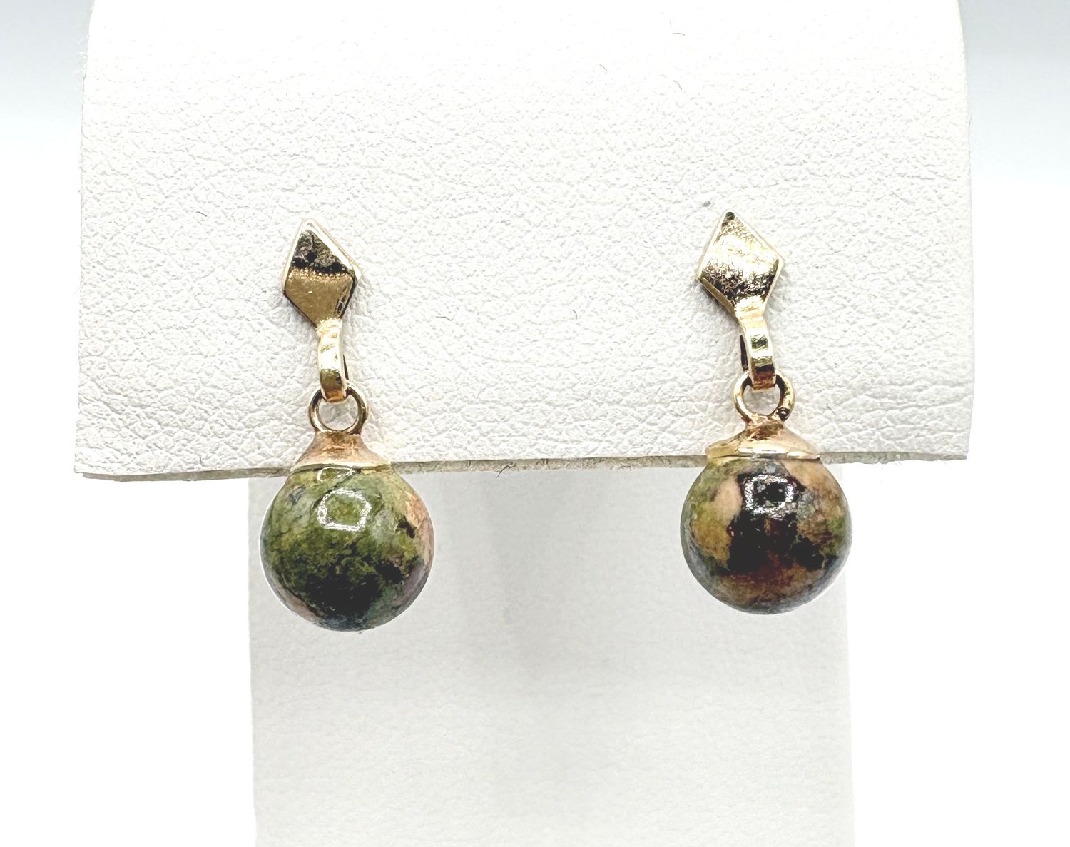 14KY 7MM UNIKITE DANGLE EARRING