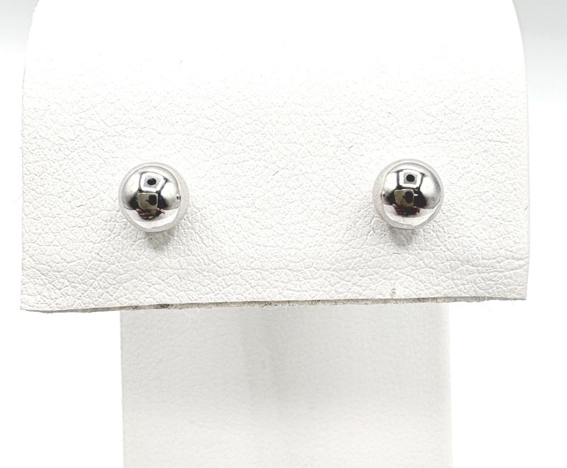 14KW 5MM BALL STUD EARRING