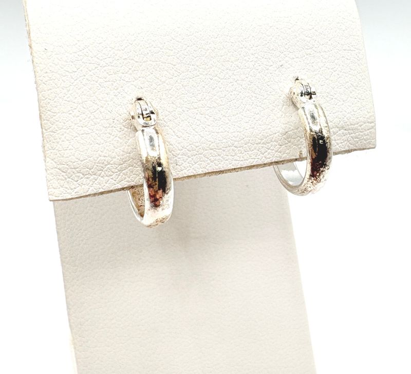 STERLING .50" HOOP EARRING