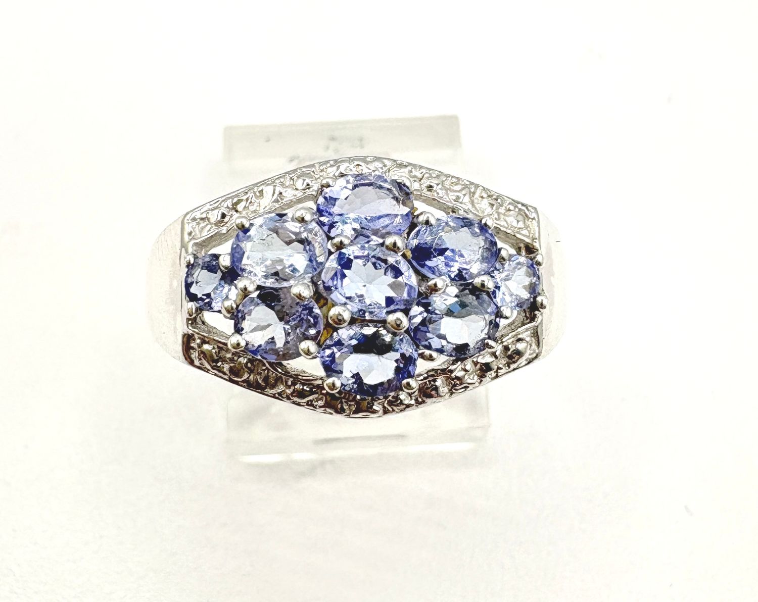 STERLING TANZANITE RING SIZE 8